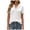 White, variant on vigerkar Women's Polo Shirts Lapel Collar V Neck Short Sleeve Blouse Dressy Casual Tunic Tops (White, L)