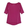 thumbnail image 2 of Tangerine Women's Modal Blend Short Sleeve Active T Shirt, Orchid, Small, 2 of 4