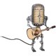 thumbnail image 1 of Vintage Microphone Robot Table Lamp Robot Desk Lamp with A Guitar,Retro Robot Touch Dimmer, 1 of 5