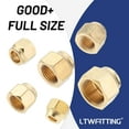 thumbnail image 4 of LTWFITTING Assortment Kit Tube OD 1/4" 5/16" 3/8" 1/2" 3/4" 5/8" Brass Flare Short Forged Nut Set (Pack of 30), 4 of 4