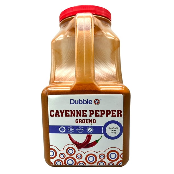 Ground Cayenne Pepper Powder in Bulk 5 lbs / 80 oz Dubble O Brand
