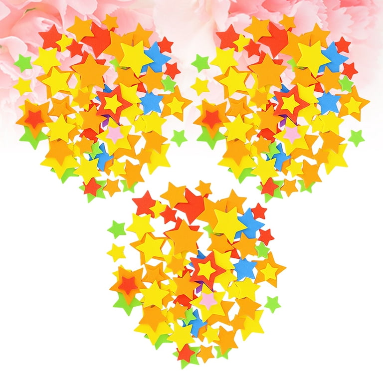 Incraftables Glitter Foam Stickers for Kids Self Adhesive 100pcs (Flower,  Heart, Star and Butterfly)