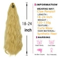 thumbnail image 3 of SAYFUT 18" 24" Hair Piece Pony Tail Min Claw Clip Ponytail Hair Extension For Women Synthetic Long Body Wavy Curly Hair Claw Hairpiec, 16Colors, 3 of 8
