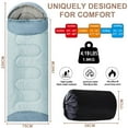 thumbnail image 4 of Eurhowing 0 Degree Winter Sleeping Bag for Adults, Cold Weather Sleeping Bag with Removable Liner, Portable 3-Season Water-Resistant Sleeping Bags for Backpacking, 4 of 7
