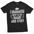 thumbnail image 3 of Men's Funny Graduation T-shirt Graduate Smart and stuff ceremony High school college Tee shirt (Small Military Green), 3 of 7