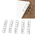 thumbnail image 1 of 10Pcs 3 Ring Metal Loose Leaf Binders Stainless Steel Book Rings Photo Album Binding Spines for Notebook Travel Diary, 1 of 7