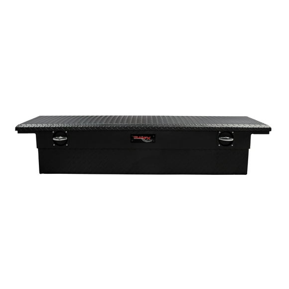 TrailFX Tool Box 120693CR TFX TRAIL LOCK; Crossover Low Profile; Single Lid; Diamond Tread; Matte Black; Aluminum; With Rail On Lid