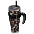 thumbnail image 2 of 40oz Tumbler,Halloween Autumn Pattern Insulated Tumblers with Removable Handle,Stainless Steel Double Vacuum Coffee Tumbler Cup with Straw for Home,Office,Travel,Party, 2 of 5