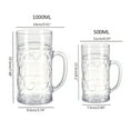 thumbnail image 3 of Unbreakable Plastic Beer Mug Shatterproof Drinking Cup with Handle Milk Coffee Water Cups Reusable Champagne Cup for, 3 of 8