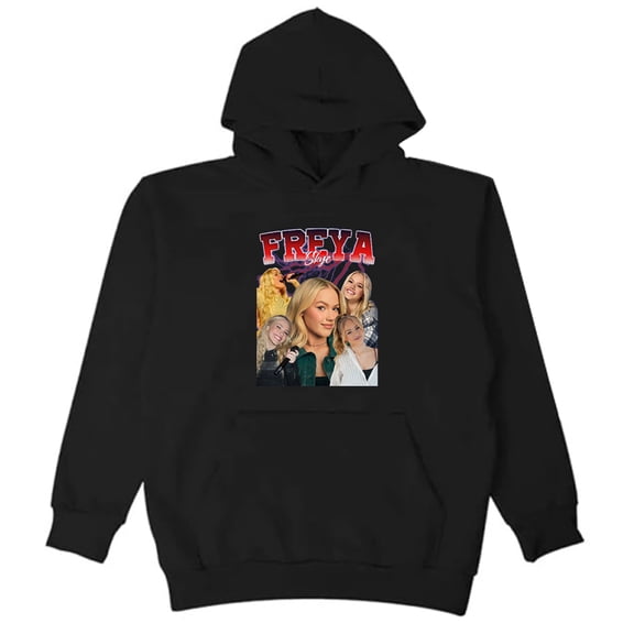 Freya Skye Vintage Hoodie Long Sleeve Streetwear Men Women Hooded Sweatshirts