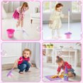 thumbnail image 5 of iYofe Kids Cleaning Toy Set 12PCS, Toddler Cleaning Toy Set with Broom and Dustpan Set, Housekeeping Pretend Play Toys with Mini Cart/Trash Bag/Bucket/Sticker, Pink, 5 of 6