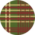 thumbnail image 1 of Ahgly Company Indoor Round Patterned Tomato Sauce Red Area Rugs, 3' Round, 1 of 6