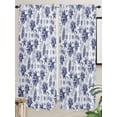 thumbnail image 5 of Navy Blue Coastal Living Room Curtains 2 Panel, Coral Starfish Seaside Summer Beach Cafe Window Treatment, Extra Long Farmhouse Bedroom Bathroom Kitchen Curtains Drapes 104"x72", 5 of 6