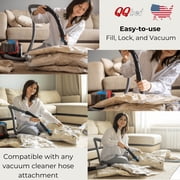 QQbed 8 PACK Vacuum Storage Bags, Airtight Space Saver, EXTRA LARGE to Organize Clothes Bedding