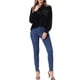 thumbnail image 2 of Camisas casuales de botón de manga larga de terciopelo para mujer Inspire Chic M Negro, 2 of 5