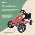 thumbnail image 2 of hauck Speedster Pedal Go Kart w/ Adjustable Bucket Seat for Kids Ages 4 to 8, Fire Rescue, 2 of 6