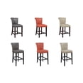 thumbnail image 3 of Wallace & Bay Carrillo III 24 in. Faux Leather Upholstered Counter Stool - Set of 2 - Gunmetal G, 3 of 5