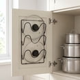 thumbnail image 4 of Tuvgenk 3 Tier Pot Lid Holder Rack Wall Mount Cabinet Door Storage Organizer for Pan Covers Kitchen Space Saving Black, 4 of 6