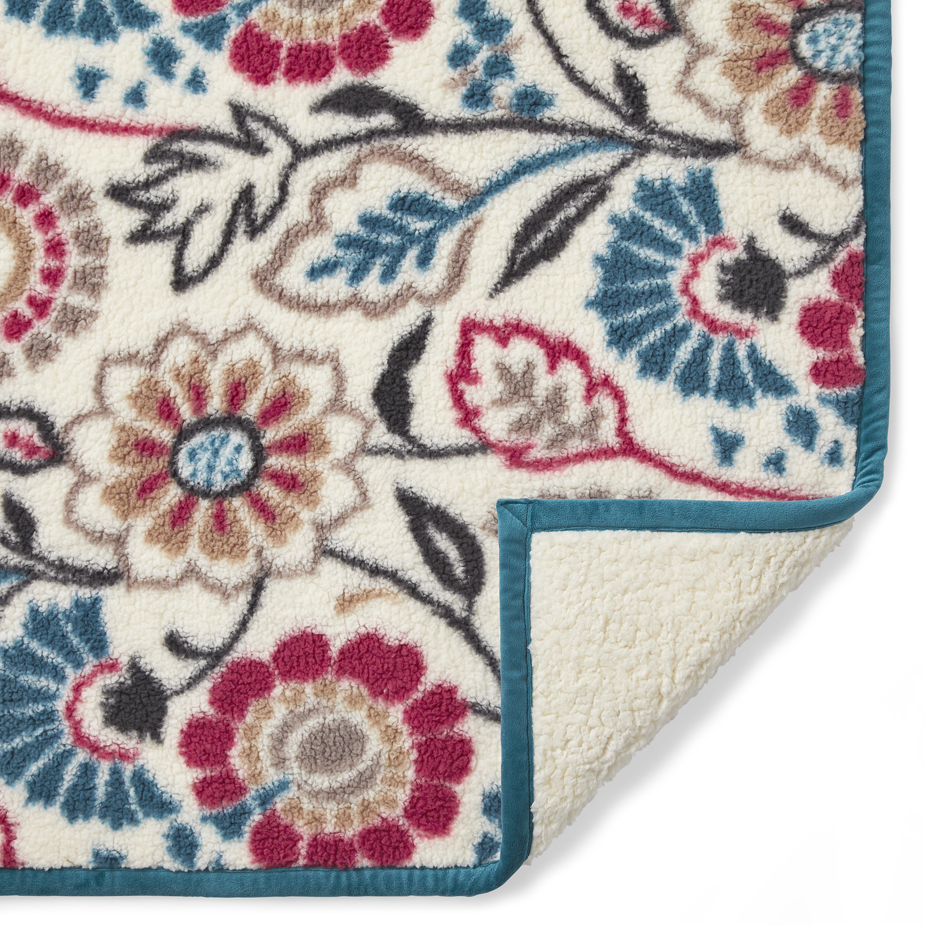 Better Homes & Gardens Sherpa Throw Blanket, 50" x 60", Paisley