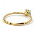 thumbnail image 3 of Natural Swiss Blue Topaz Gemstone Yellow Gold Plated 925 Sterling Silver Engagement Ring, 3 of 6