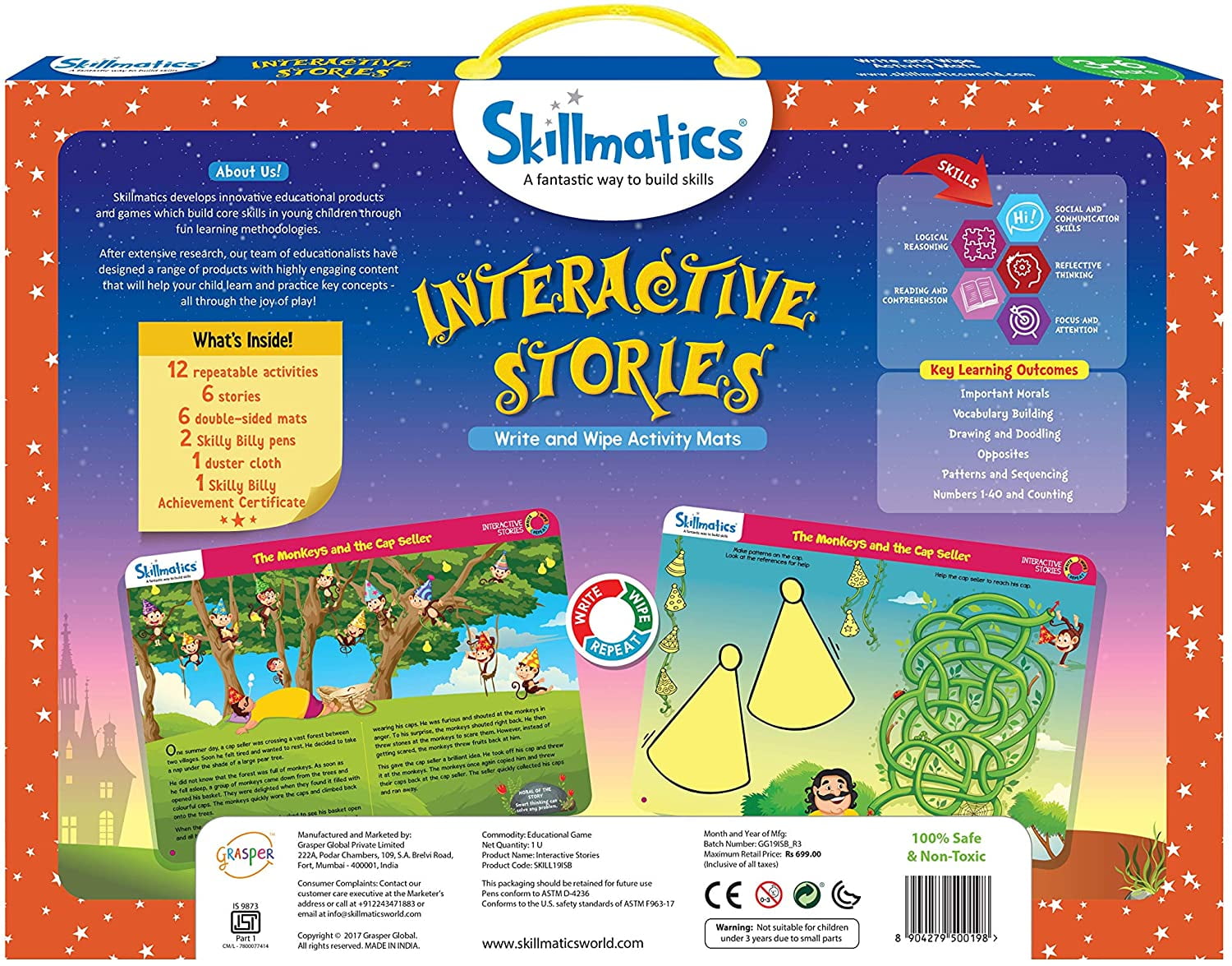 Skillmatics Educational Game I Can Write Write And Wipe Activity