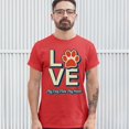 thumbnail image 3 of Tee Hunt Dog Paw Love T-Shirt My Dog Stole My Heart Men's Tee, Red, Small, 3 of 5