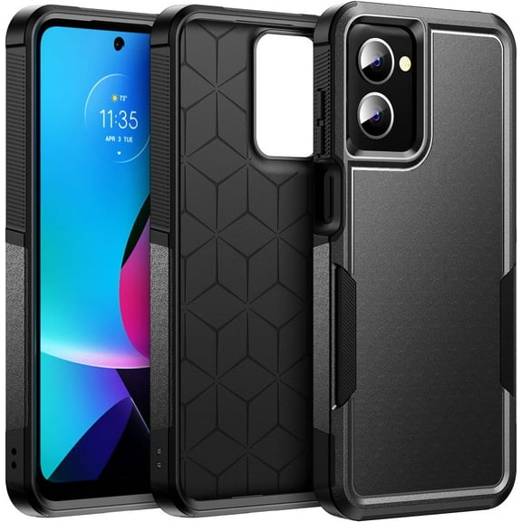 for Moto G Play 2024 Case, [Shockproof] Military Grade Proof Protection [Dropproof] Rugged Protective Heavy Duty Phone Case Cover for Moto G Play 2024 (Black)