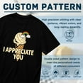 thumbnail image 6 of Vintage T Shirt, I Appreciate You, Ice Cream Print 2,Cotton T-Shirt for Men, 23328577,Black, S, 6 of 9