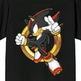 thumbnail image 2 of Sonic The Hedgehog Shadow Golden Ring Adult Black Crew Neck Short Sleeve T-shirt-XS, 2 of 3