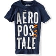 thumbnail image 1 of Aeropostale Nyc Puff Paint Camiseta gráfica para hombre, azul, XS, 1 of 1
