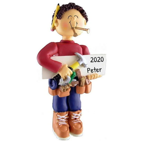 Personalized Carpenter Ornament - Handyman Ornament Construction - Ornaments by Elves