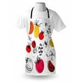 thumbnail image 3 of Doodle Apron Big Set of Sketched Tomatoes Organic Vegetables in Vivid Colors Fresh and Juicy, Unisex Kitchen Bib Apron with Adjustable Neck for Cooking Baking Gardening, Multicolor, by Ambesonne, 3 of 3