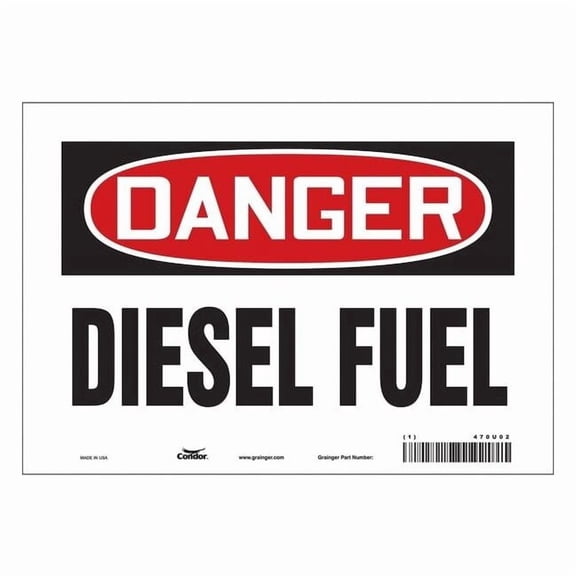 Condor Safety Sign,7 inx10 in,Vinyl 470U02