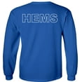 thumbnail image 2 of Fair Game HEMS Helicopter Emergency Medical Services Long Sleeve Shirt Air Ambulance EMS Flying Medevac-Royal-Small, 2 of 5