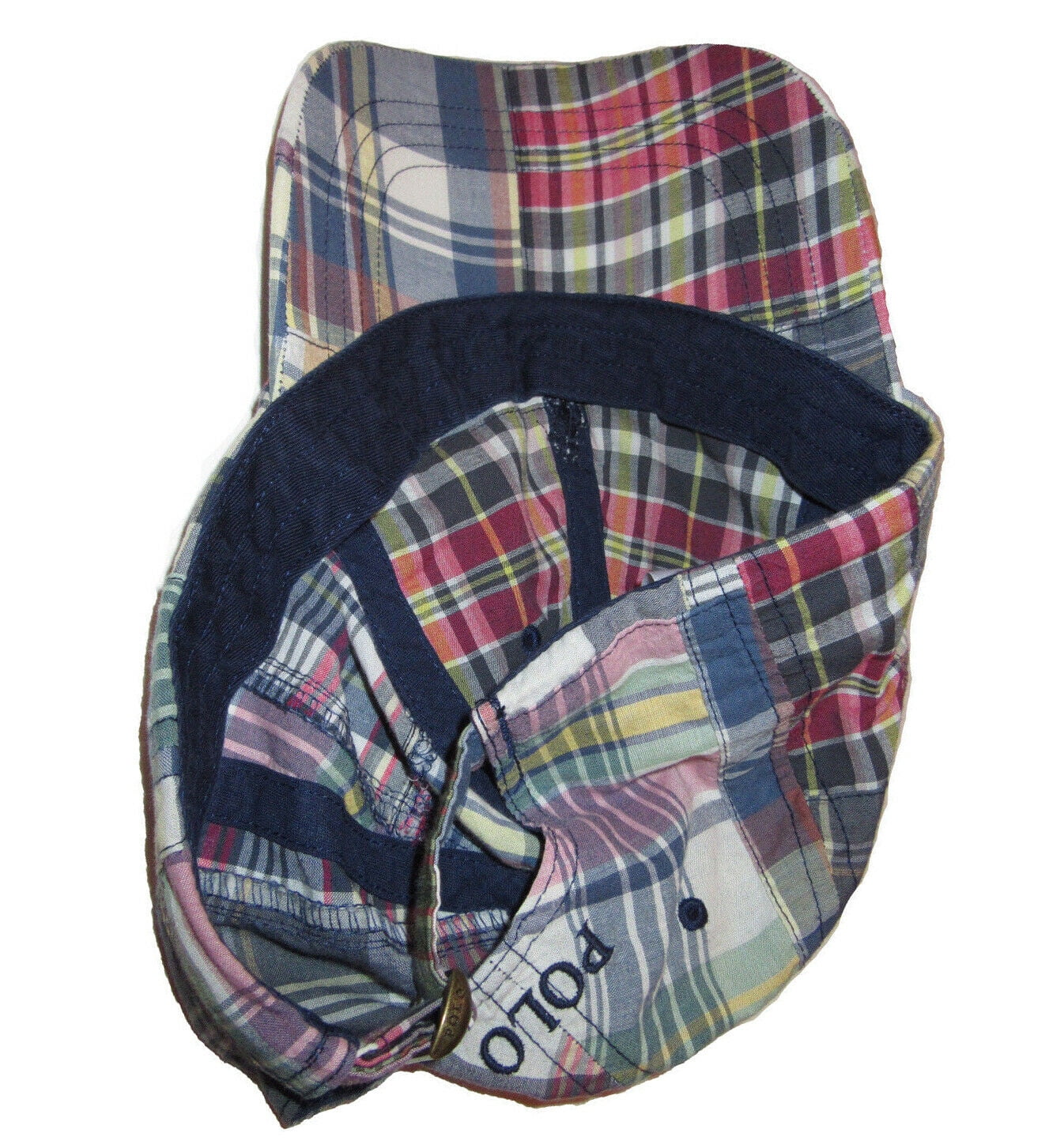 New Polo Ralph Lauren Men's Patchwork Madras Baseball Cap