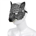 thumbnail image 3 of yingyy Mask Halloween Wolf Cosplay Masquerade Animal Masks For Activities 3D Three-dimensional Effect Silver, 3 of 6