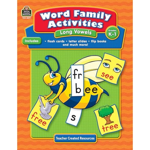 Pre-Owned Word Family Activities: Long Vowels Grd K-1 (Paperback) 1420620770 9781420620771