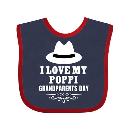 

Inktastic Grandparents Day I Love My Poppi Gift Baby Boy or Baby Girl Bib