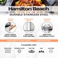thumbnail image 2 of Hamilton Beach Stainless Steel Tri-ply Professional 2 Quart Sauce Pan - Premium Oven Safe Induction Kitchen Pot - Suitable for all Stoves - Double Riveted, 2 of 7