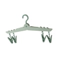 thumbnail image 3 of Percha Plegable, Calcetín Ropa Interior Perchas Perchas Dormitorio Percha Ropa Colgando Ropa Tendedero Plegable para Viajes, Hogar, Viajes de Negocios Verde claro con clip BLESIY percha de viaje plegable, 3 of 8