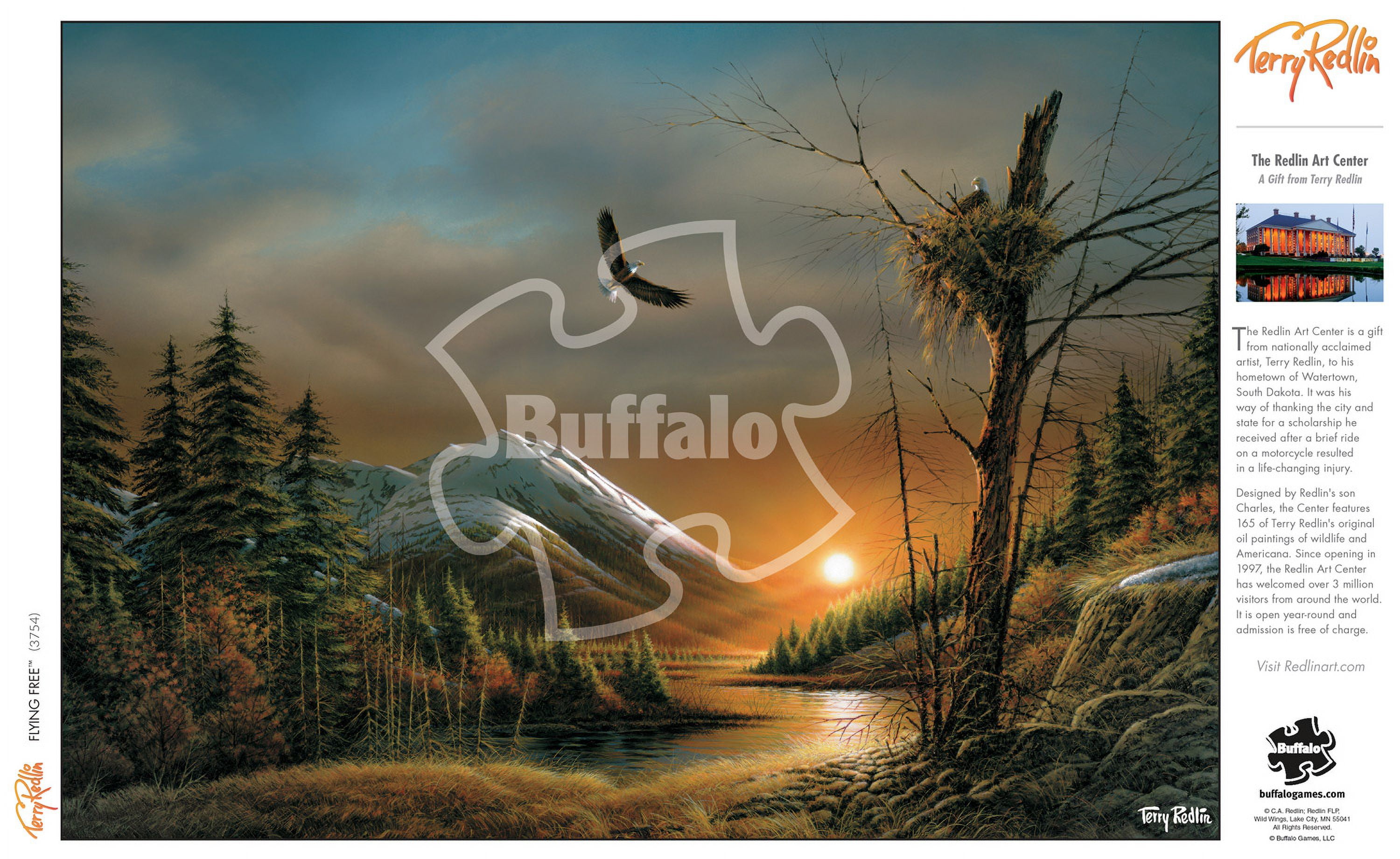 Buffalo Games 500-Piece Terry Redlin Flying Free Interlocking Jigsaw Puzzle