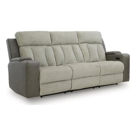 Signature Design by Ashley Point Clear Gray Power Reclining Sofa