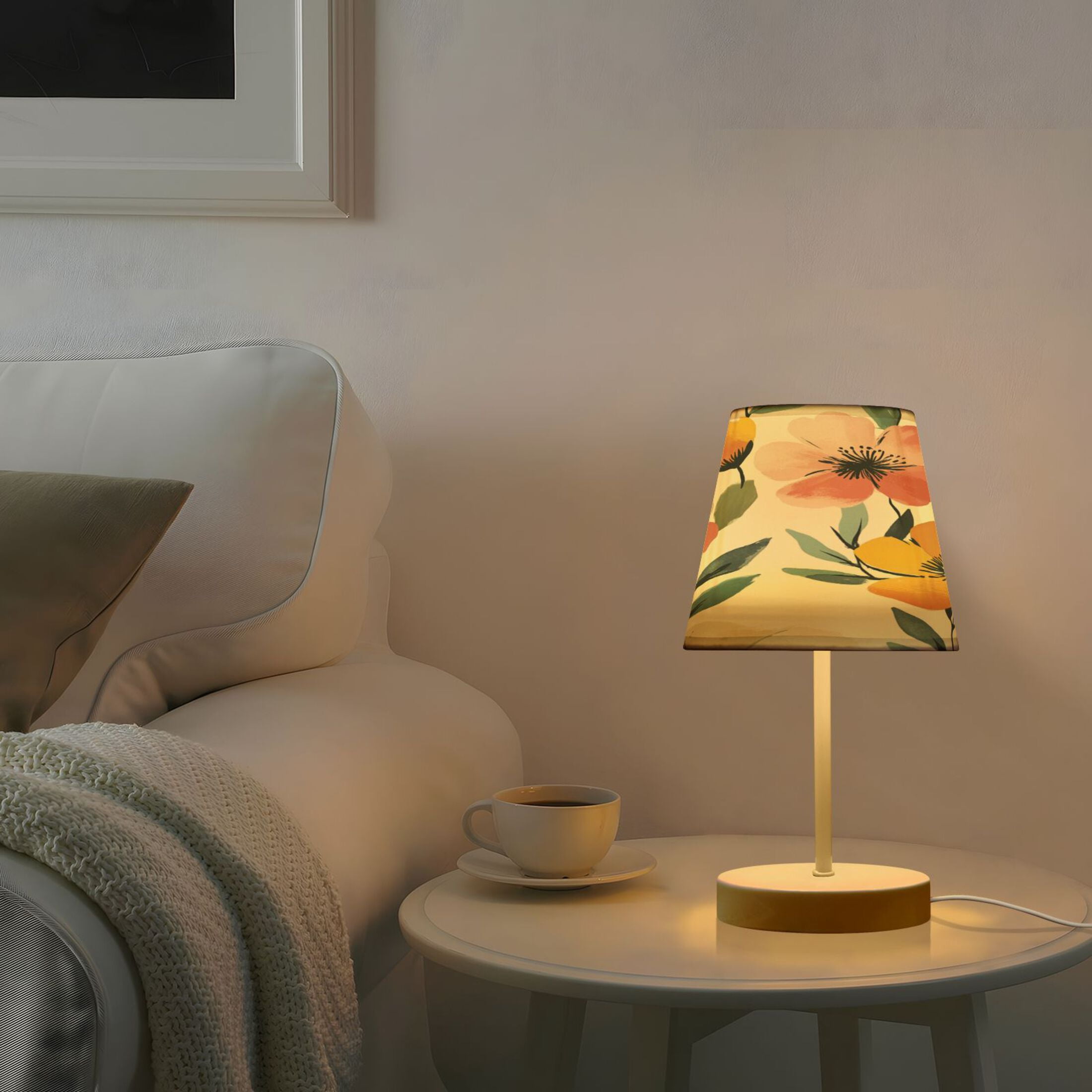 Table Lamp Small 5.9x10.8 Inches Table Lamps Night Light Tools & Home Improvement Bedroom Lamp Guest Room Lamp Study Lamp Office Lamp Yellow Flower Oil Painting
