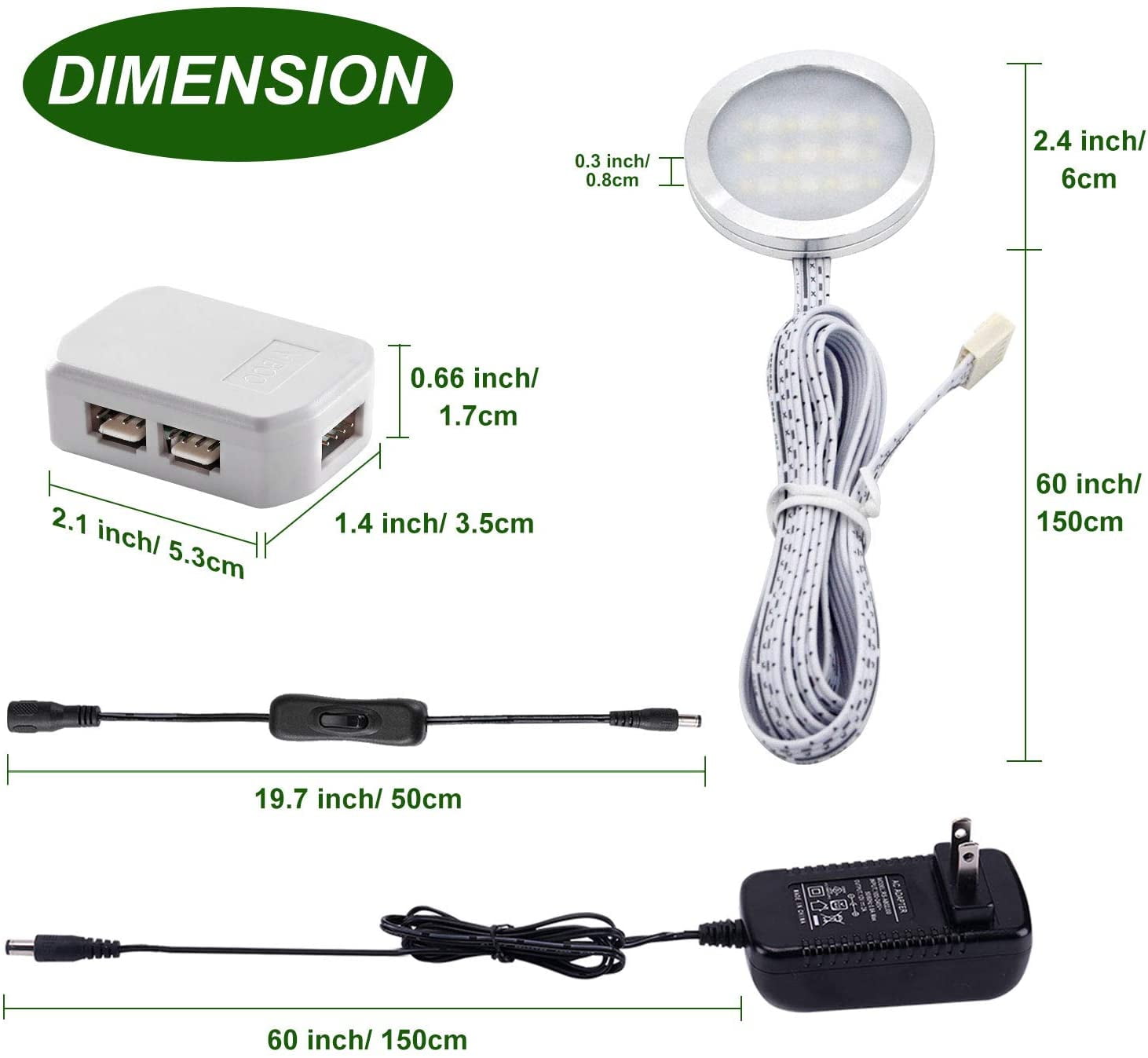 RGBWW Color Changing LED Puck Lights Kit - 4 Under Cabinet Lights with IR Remote for Kitchen Counter, Shelf & Furniture Ambiance Lighting (12W)