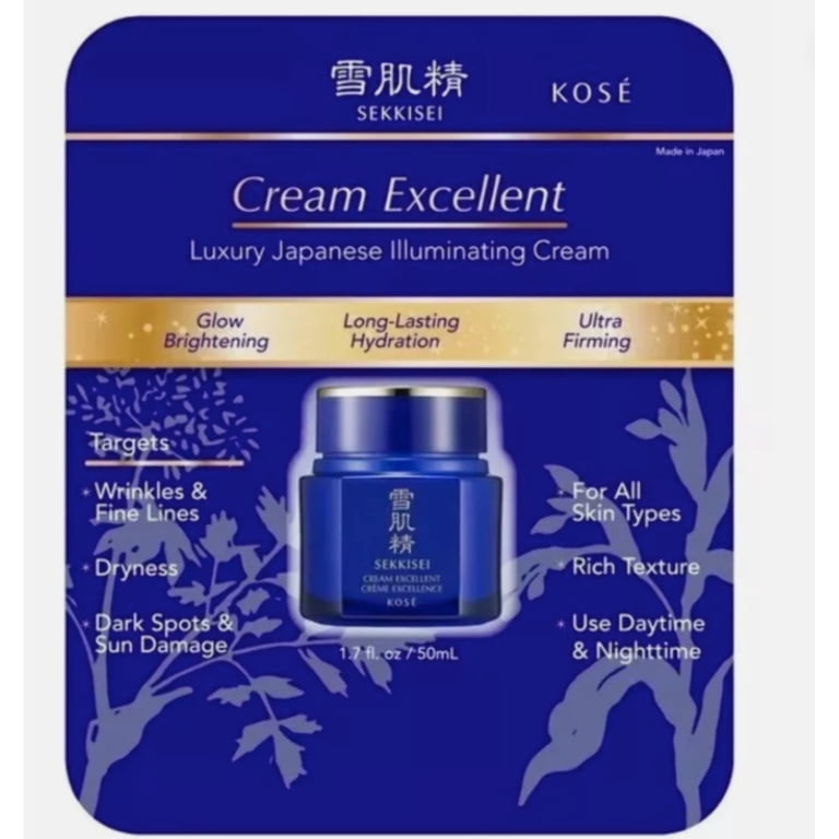 KOS Sekkisei Cream Excellent, Long Lasting Hydration, Dark Spots
