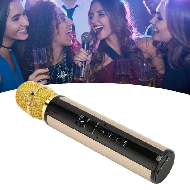 Altavoz Micrófono de Mano ANGGREK Karaoke Inalámbrico para Teléfonos Inteligentes PC Automóvil Niños Fiestas