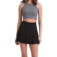 thumbnail image 3 of Falda corta de tenis plisada de cintura alta para mujer y niña, minifalda escolar con pantalones cortos con forro, 3 of 4