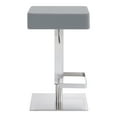 thumbnail image 4 of ARMEN LIVING Kaylee Swivel Bar Stool Grey Faux Leather Brushed Stainless Steel, 4 of 7