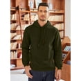 thumbnail image 2 of Coshow Men's Hooded Sweatshirt Casual Long Sleeve Waffle Knit Drawstring Pullover, 2 of 5