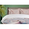 thumbnail image 2 of Ambesonne Ballerinas Duvet Cover Set, Dreamy Ballet Dancers, King, Pink Blush Blue Grey, 2 of 4